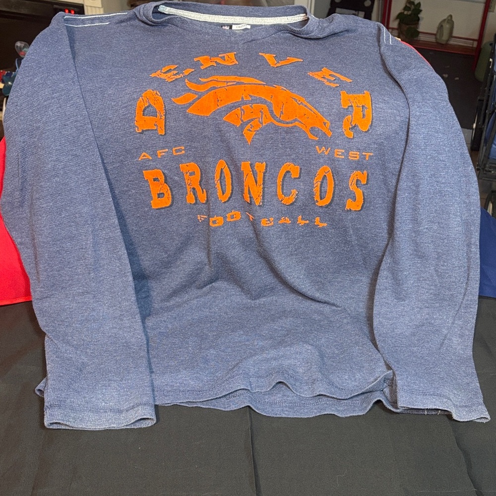 NFL Team Apparel Navy and Orange Sweatshirt